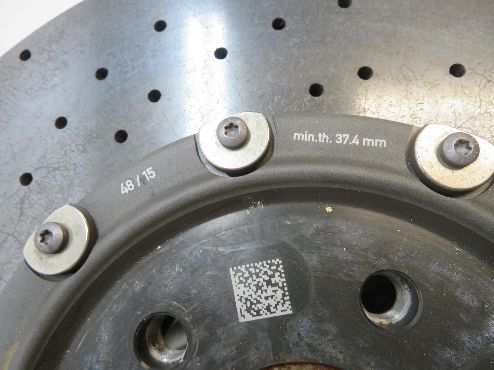 2017 AUDI R8 LEFT FRONT DRIVER SIDE SPINDLE CERAMIC BRAKE DISC OEM 402.615.301.K