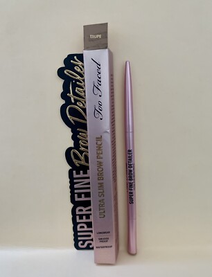 Too Faced Super Fine Brow Detailer Retractable Eyebrow Pencil-TAUPE 0.08 g New