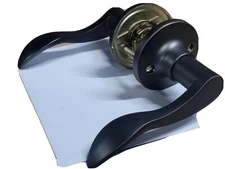 Oil Rubbed Bronze Passage Door Lever Wave Design Hall & Closet Concealed Screws