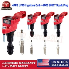 4 Ignition Coil & 4 Spark Plug For Chevrolet Cobalt Chevrolet HHR 2.0L 2008-2010