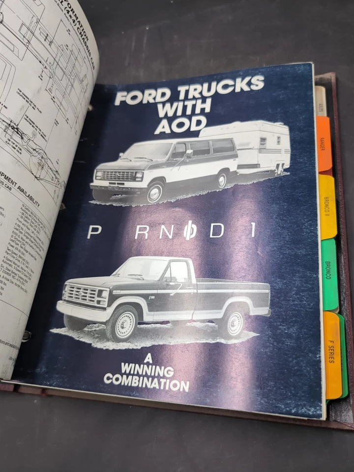 1985 Ford Ranger Bronco Bronco II F 150 250 350 Econoline Data Book Concessionária  - Imagem 3 de 4