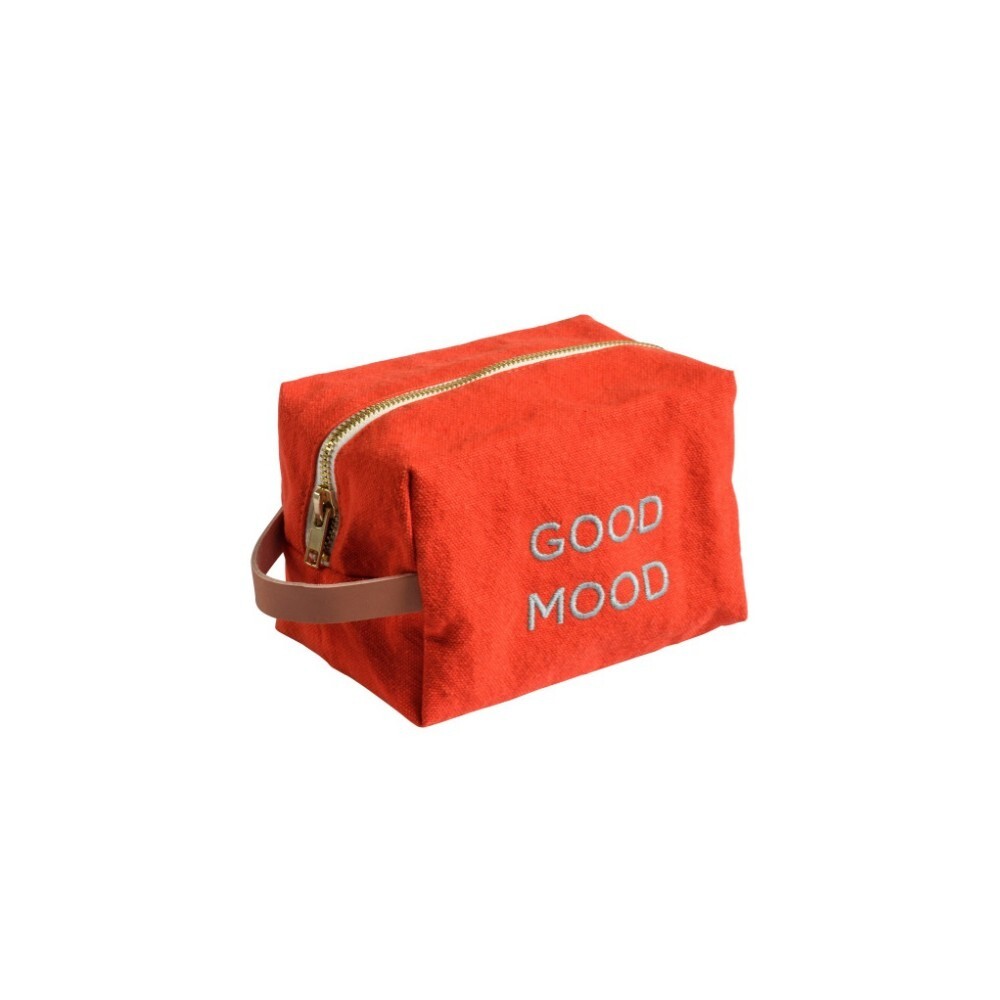 Trousse de toilette Cube Tangerine PM aux finitions soignées
