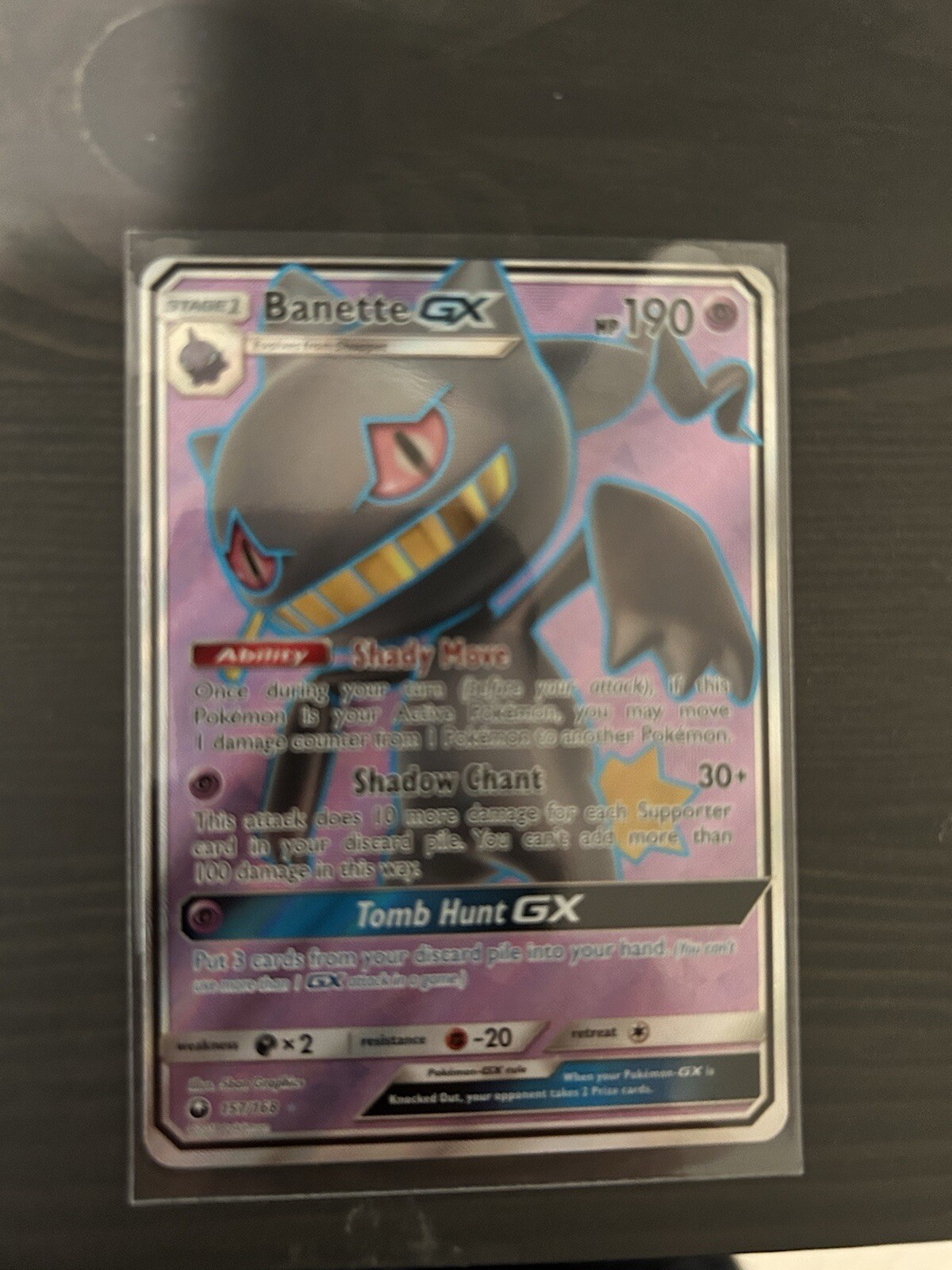 Banette GX - 157/168 - Full Art Ultra Rare NM Sun & Moon Celestial Storm