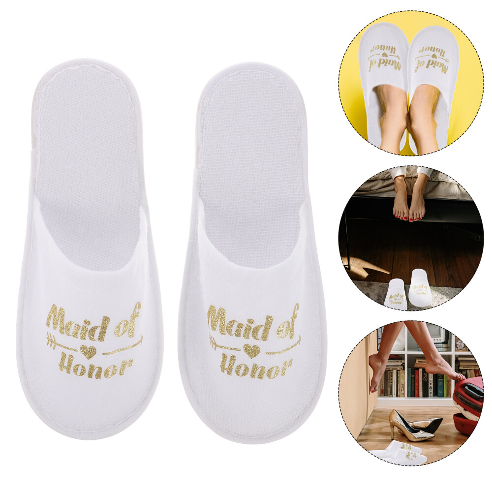 PANTOFOLA D’ORO 3 Paia Pantofole Festa Matrimonio Bambino Viaggio Sposa Sposo Festa Nuziale