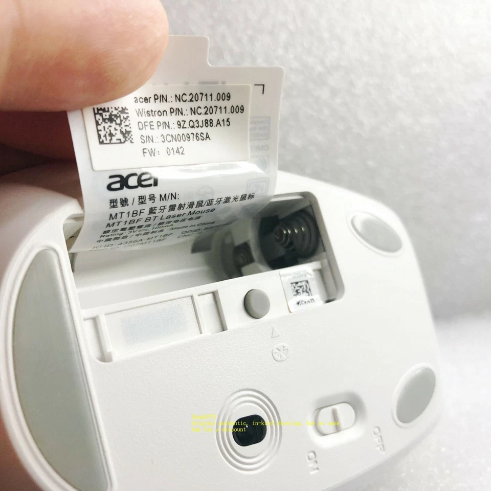 New acer wireless Bluetooth mouse NC.20711.009 milk white - Image 4 of 4