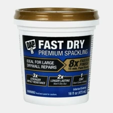 Dap FAST DRY Premium SPACKLING 1 pt. Large Drywall Repairs Faster Won't Shrink