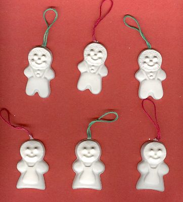 Gingerbread people ornaments plaster of Paris painting project. Set of 12!
