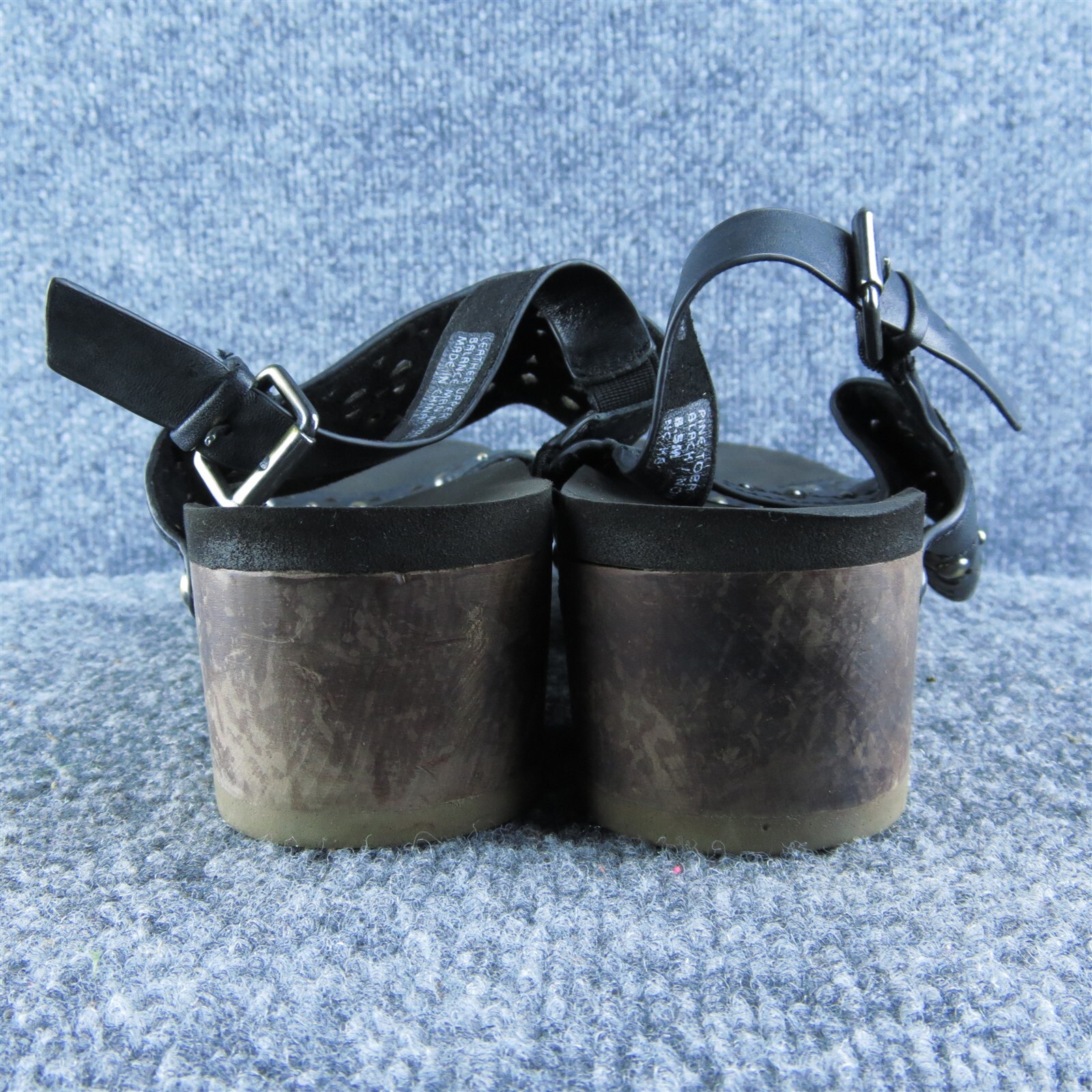 APL Scarpe sandalo donna Earth Pine Toba cinturino alla caviglia misura 8 5 media pelle nera