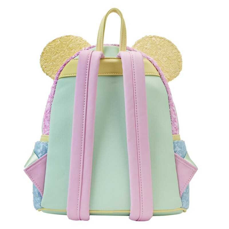 【Lounge Fly】Minnie Mouse Pastel Sequin Mini Backpack Limited Edition Minnie Mouse Pastel Sequin Disney Loungefly