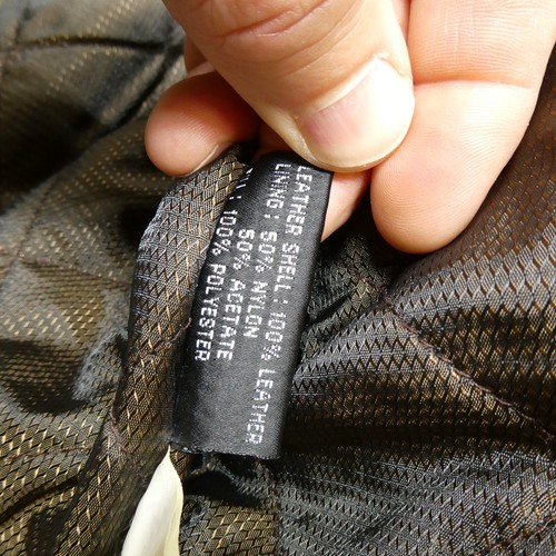 Chaqueta de bombardero de cuero Sawyer of Napa de colección talla grande marrón suave aviador - Imagen 6 de 9