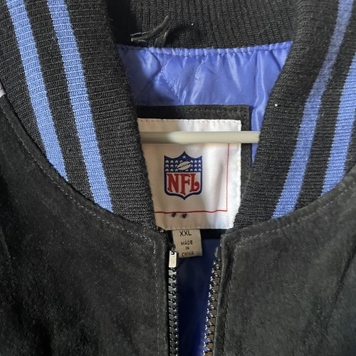Indy Colts Jacket Coat, XXL Mens Suede, Vintage Distressed, Black Blue - Picture 3 of 7