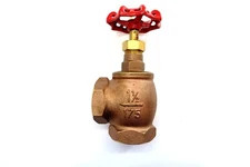 New LANSDALE ANGLE VALVE 1 1/2" Brass Bronze 125 WSP, 200 WOG, 175 PSI, 1.5 inch