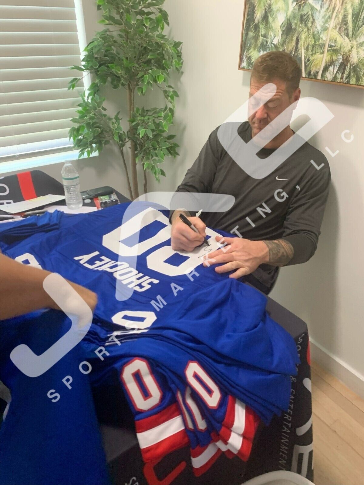 Jeremy Shockey autographed signed Miami Hurricanes jersey PSA New York