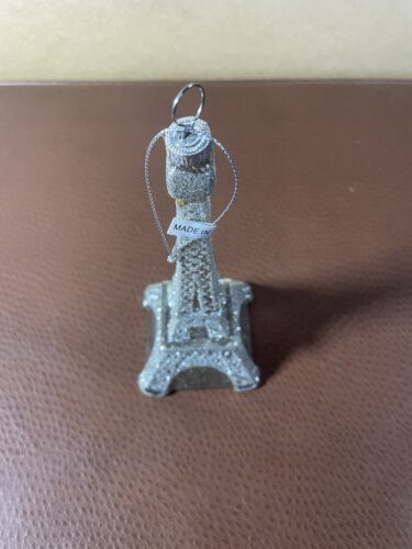 BLOWN GLASS EIFFEL TOWER CHRISTMAS ORNAMENT - Picture 8 of 8