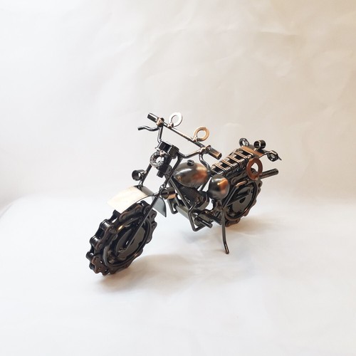 Handgefertigte recycelte Kunst Dirt Bike Altmetall Skulptur Motorrad Modell - Bild 8 von 24