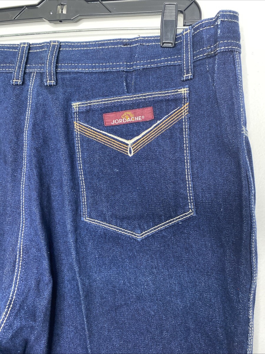 Vintage Jordache Jeans Men's 40x28.5 Blue Cotton Denim Boot Cut