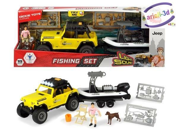 toy truck with fishing boat