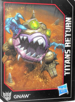 TRANSFORMERS Titans Return GNAW Sharkticon Trading CARD 2016 studio classics