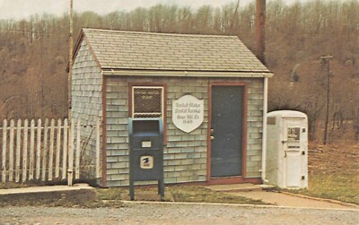 Postcard Former Brier Hill, PA Post Office Pennsylvania Smallest in Eastern US