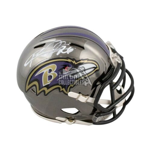 Rod Woodson Autographed Baltimore Ravens Chrome Mini Football Helmet - BAS COA - Picture 1 of 1