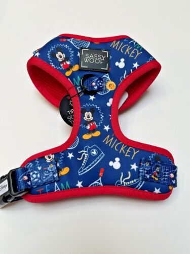 Mickey Mouse Pink Blue and Red Harness by Sassy Woof - Picture 1 of 5