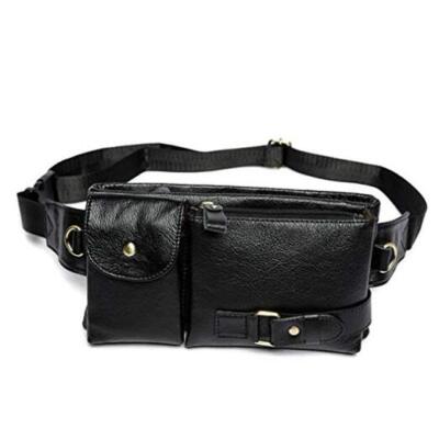  Vintage Leather Waist Bag Fanny Pack for Men Women Travel Hunting Hiking 