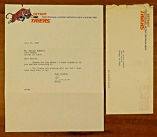 Ernie Harwell Signed Letter with Envelope