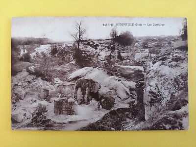 CPA 60 - HÉNONVILLE Oise Les CARRIÈRES de PIERRE Grès GRÉSIÈRE Schriftzug des SCHLOSSES