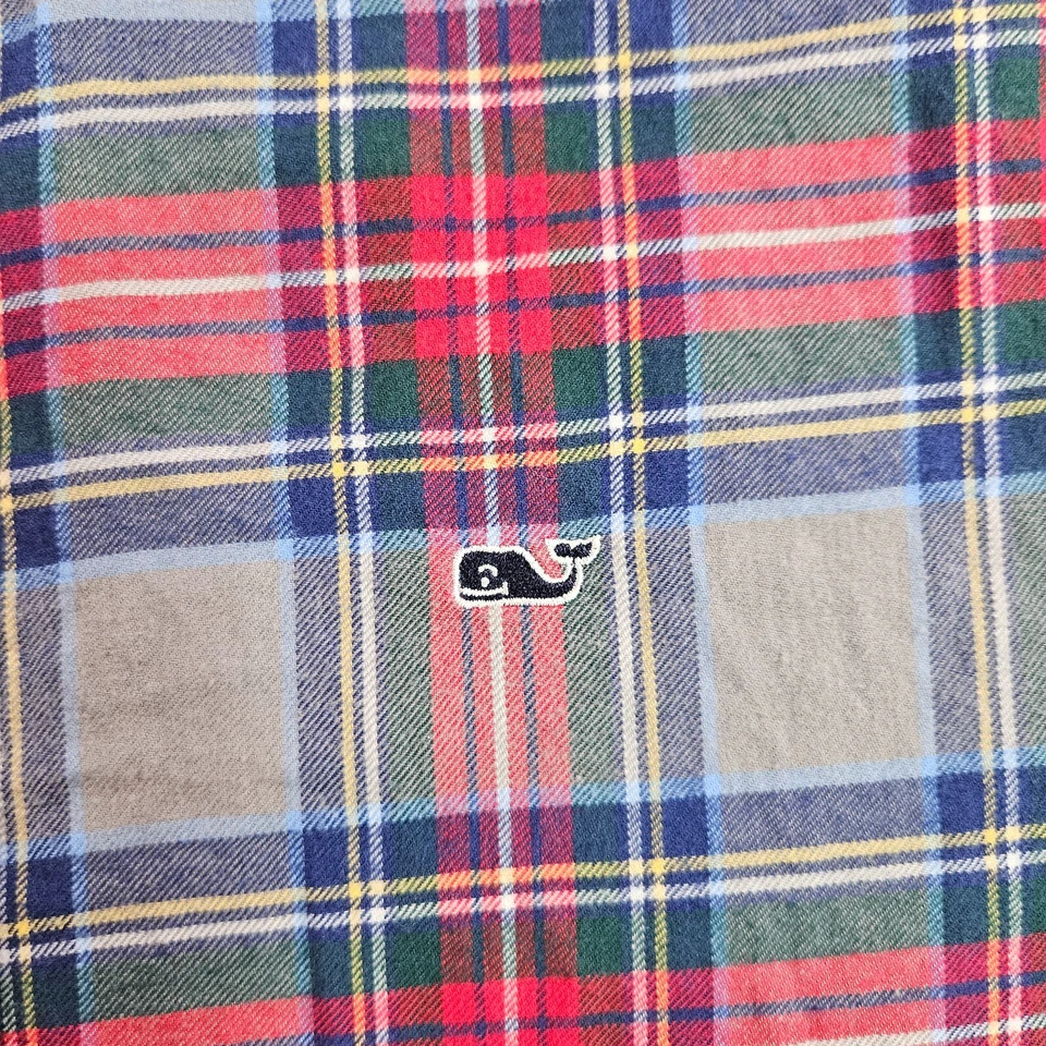 Vineyard Vines Flannel Shirt Boy Large (16) Button Up Long Sleeve Plaid - Image 4 of 4