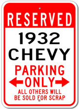 1932 32 Chevy Parking Sign Vintage Custom Garage Aluminum Plaque Wall Decor 1932 32 Chevy Parking Sign Vintage Custom Garage Aluminum Plaque Wall Decor