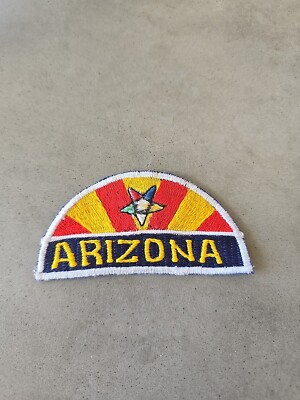 Vintage Arizona Colors O.E.S. Order Of The Eastern Star Half Sun Patch