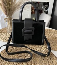 Kassandre Paris Medea Genuine Leather/Suede Tote Bag Handbag Black