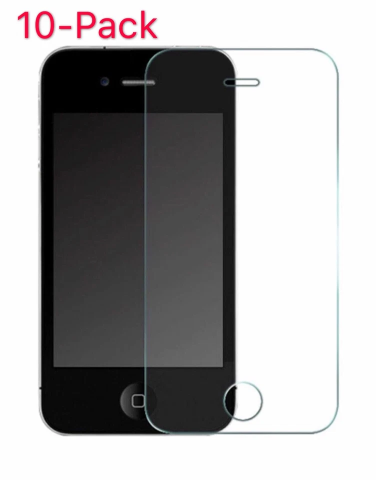 PACK de 10 fundas protectoras de pantalla de película de vidrio templado premium para iPhone Samsung Foto 3 de 4
