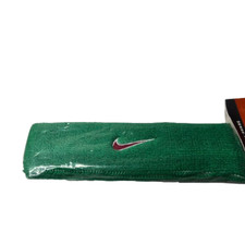 Vintage Nike Swoosh Green Sweatband Workout Unisex Adult Headband One Size NEW
