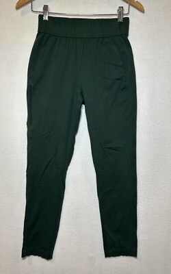 Alder Open Air Pants Size Small Forest Green Pockets Elastic Waist Key Clip Flaw