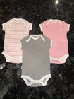 NWOT Nanit Newborn (6-9 Pounds) Body Suits Lot of 3 Organic Cotton for Girls