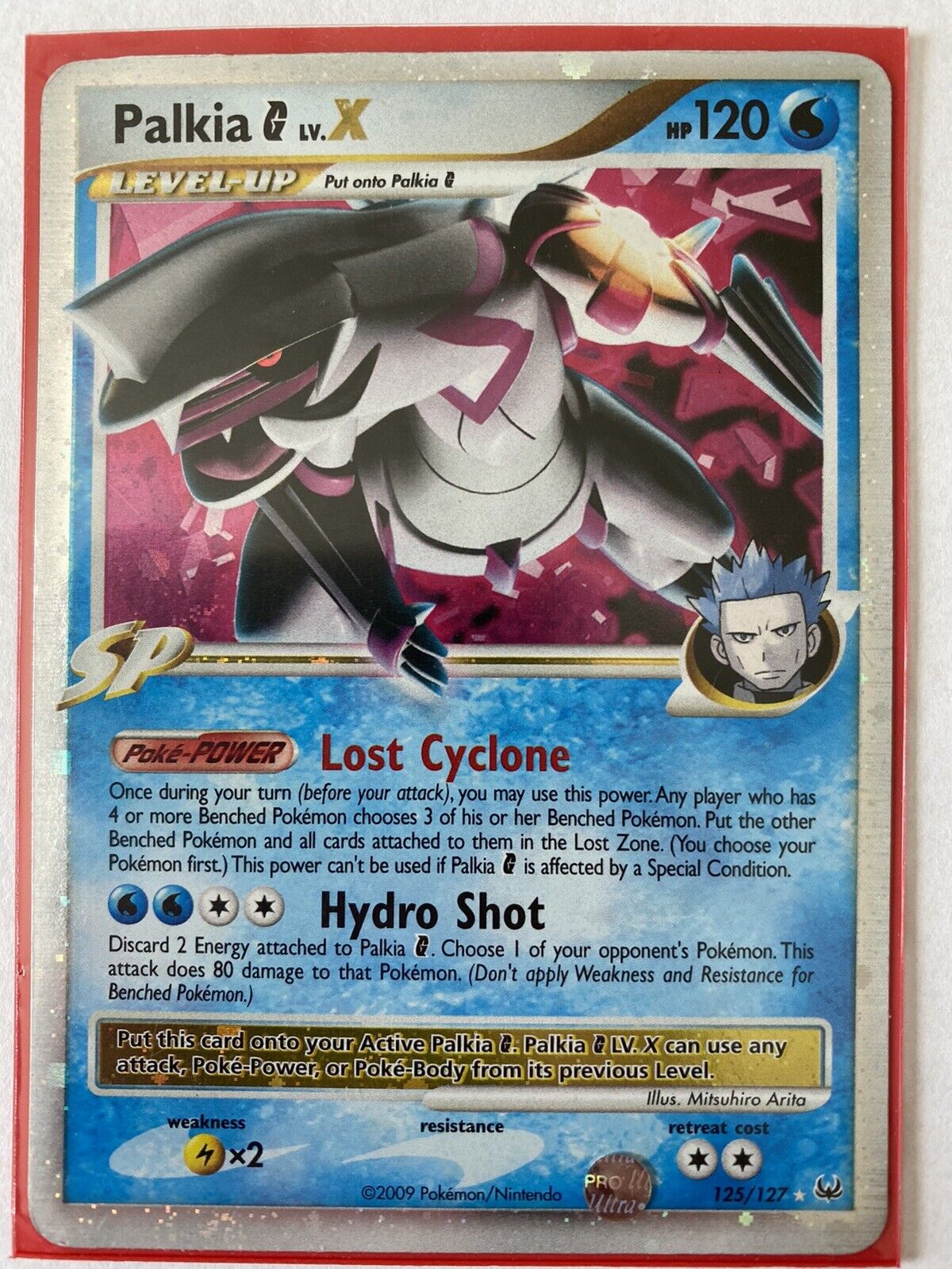 Pokémon Palkia G LV.X 125/127 Damaged Platinum Base Set Ultra Rare RIPPED  008