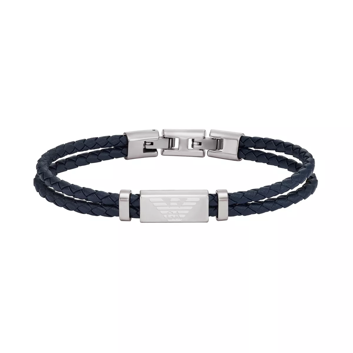 Emporio Armani Stainless Steel Chunky Chain Logo Bracelet | Ernest Jones