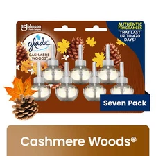 Air Freshener Refills, Cashmere Woods, Infused with Essential Oils, 7 Count