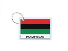 Keychain printed double-sided with Afro-American flag