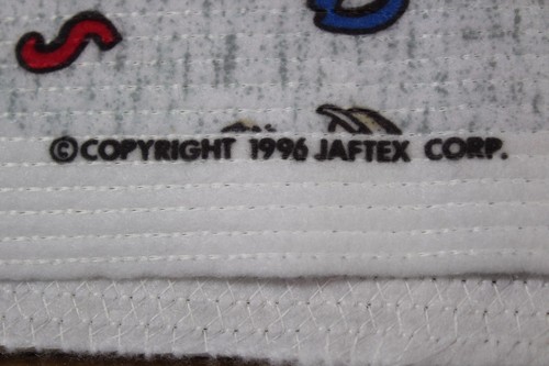 1996 Jaftex Teddy Bear Alphabet Fabric 32 x 58 inches - Picture 5 of 7