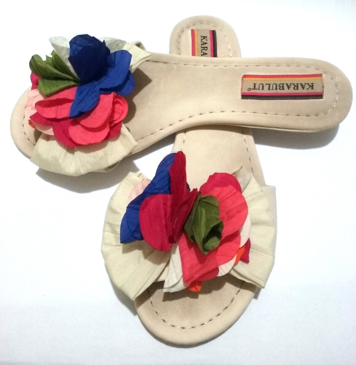 Zapatos coloridos Karabulut - flores de peonía grandes, talla EU37 / US7 para...