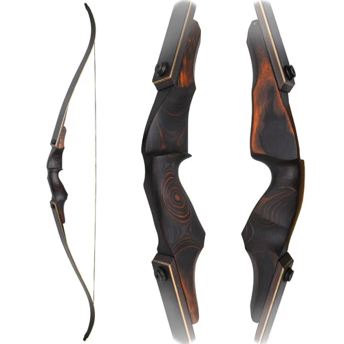 25-60lbs Recurve Bow 60" Takedown Hunting Bow Archery Target Shoot BLACK HUNTER - Picture 14 of 19