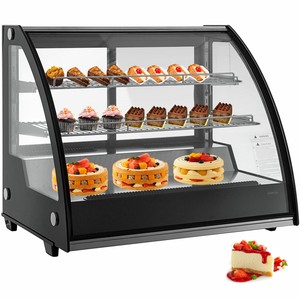Commercial Countertop Refrigerator Black 130l Bakery Dairy Display