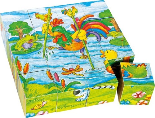 CUBE PUZZLES wooden farm animals panda bear country life NEW - Picture 7 of 20