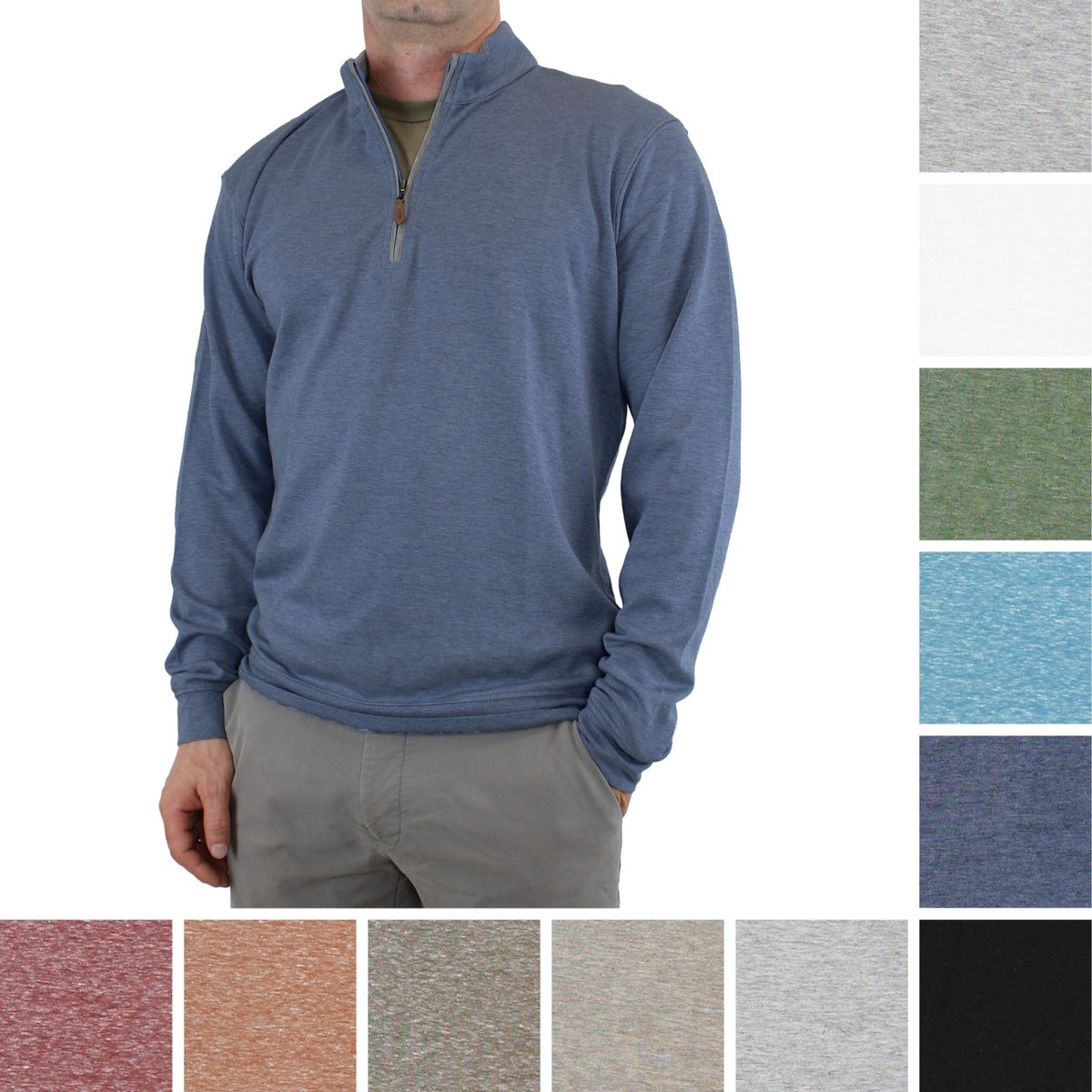 Johnnie O Men's Sully Quarter Zip Up Pullover Wrinkle Resistant