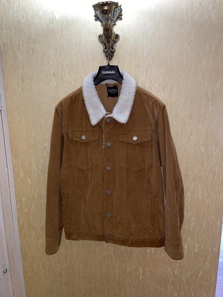 Men Boohoo Jacket Brown Velvet 40 /L / 48