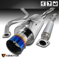 Fits 90-93 Honda Accord Muffler Exhaust Catback System w/ 4" Burnt Tip 1990-1993