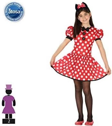 Atosa 26948 Mickey Mouse Costume Red Fairy Tail, Girl, 5-6 Years - Image 4 of 4