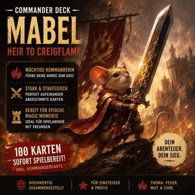 magic MTG Commander Deck - Mabel, Heir to Cragflame / Boros Aggro EDH